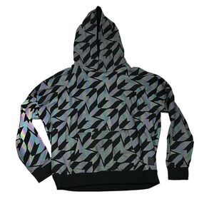 SikSilk x Messi Men's XL Black Iridescent Pullover Hoodie Graphic Print